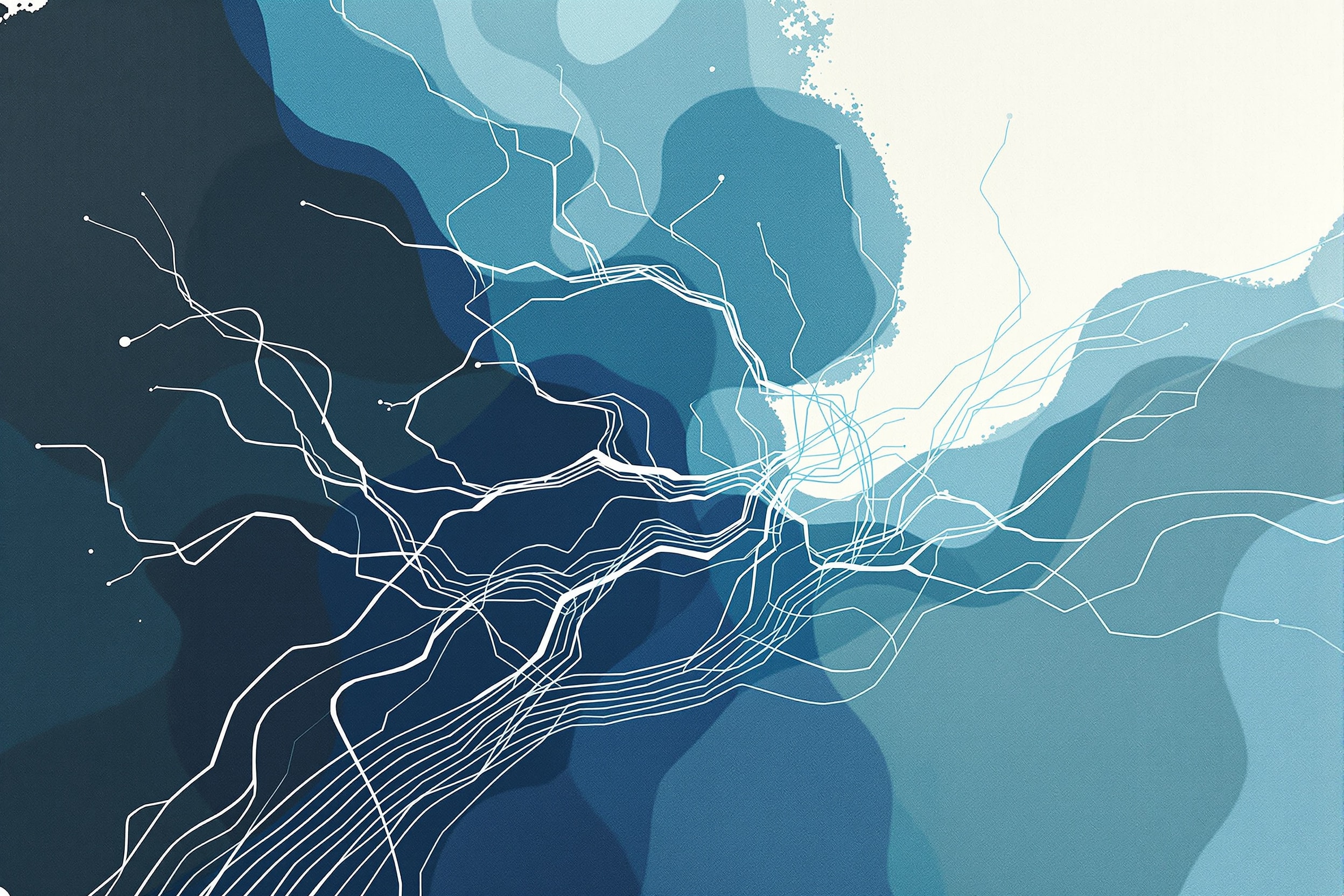 Illustration of branching pathways representing different routes families take
